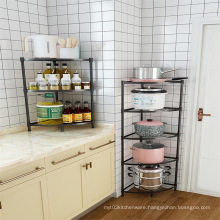 Multilayer Triangle Kitchen Bathroom Corner Storage Shelves